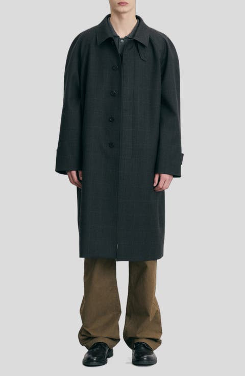 Gender Inclusive H-Line Wool Mac Coat