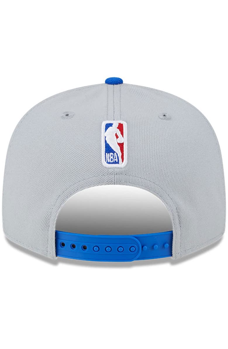 New Era Men's New Era Gray/Blue Dallas Mavericks Tip-Off Two-Tone 9FIFTY Snapback Hat, Alternate, color,