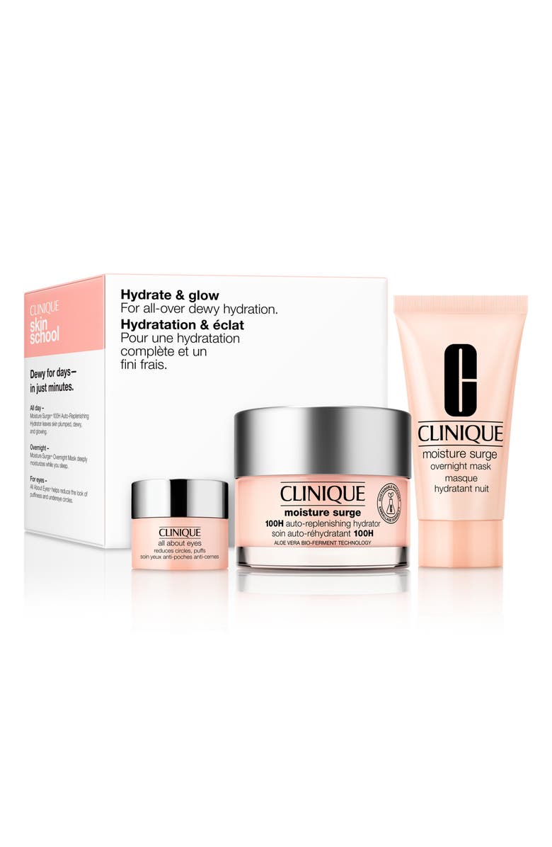 Clinique Hydrate & Glow Skin Care Set USD $63.50 Value, Main, color,