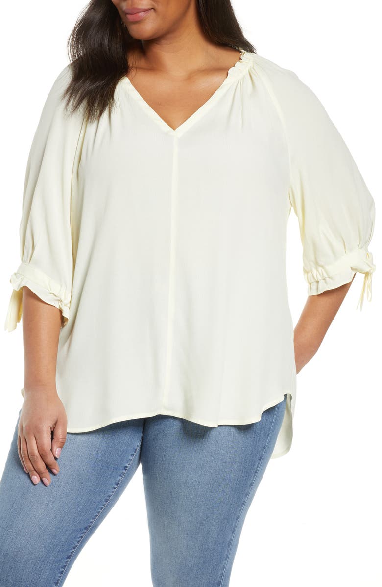 Habitual Nina Tie Sleeve Peasant Top, Main, color,