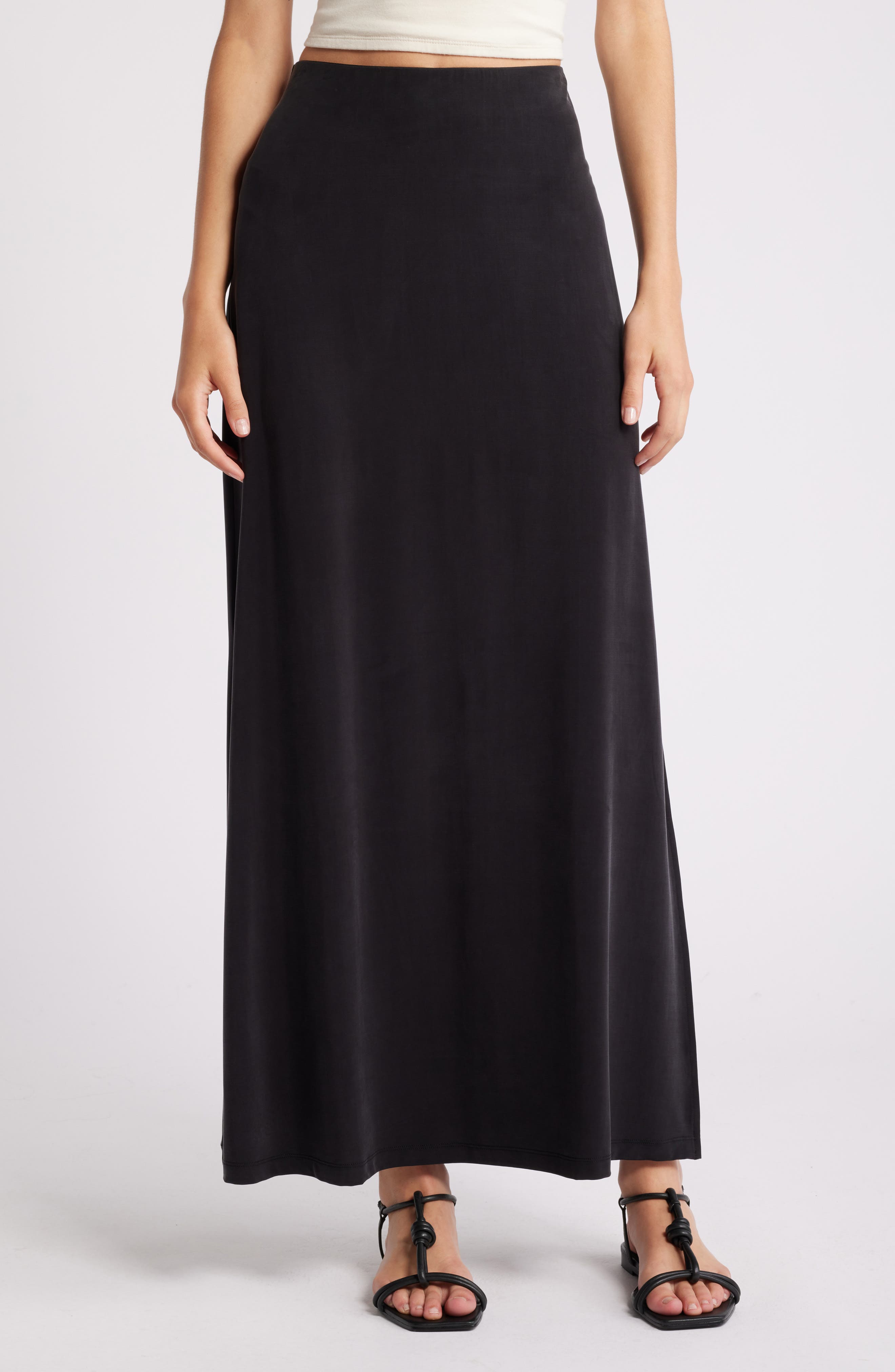Drape Maxi Skirt