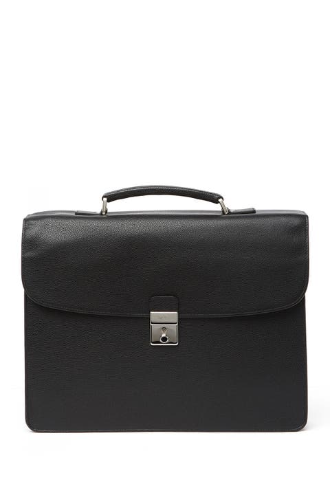 Pebbled Leather Briefcase