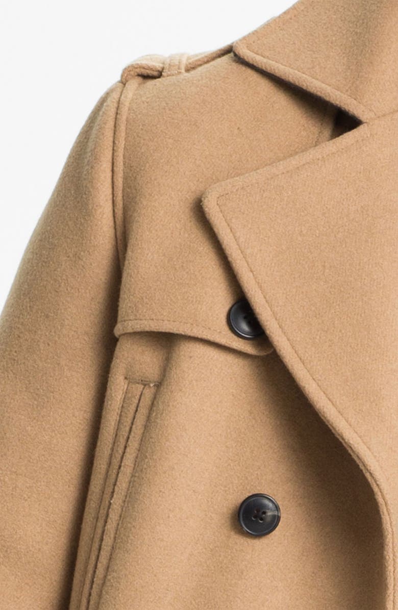 Topman Double Breasted Trench Coat, Alternate, color, 