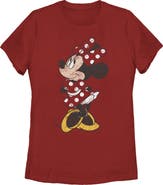 Mickey
Friends Women
s Mickey
Friends Minnie Mouse Portrait Distressed Graphic T-Shirt