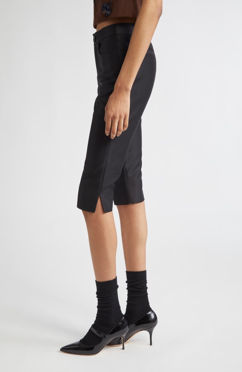 Shushu/Tong Satin Capri Pants, Alternate, color, Black