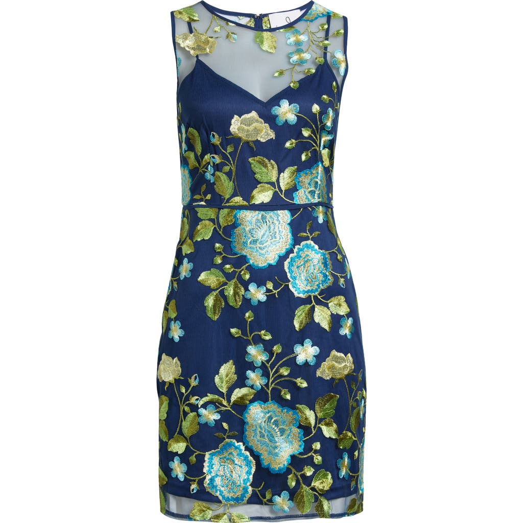 Sam Edelman Embroidered Floral Mesh Minidress In Multi