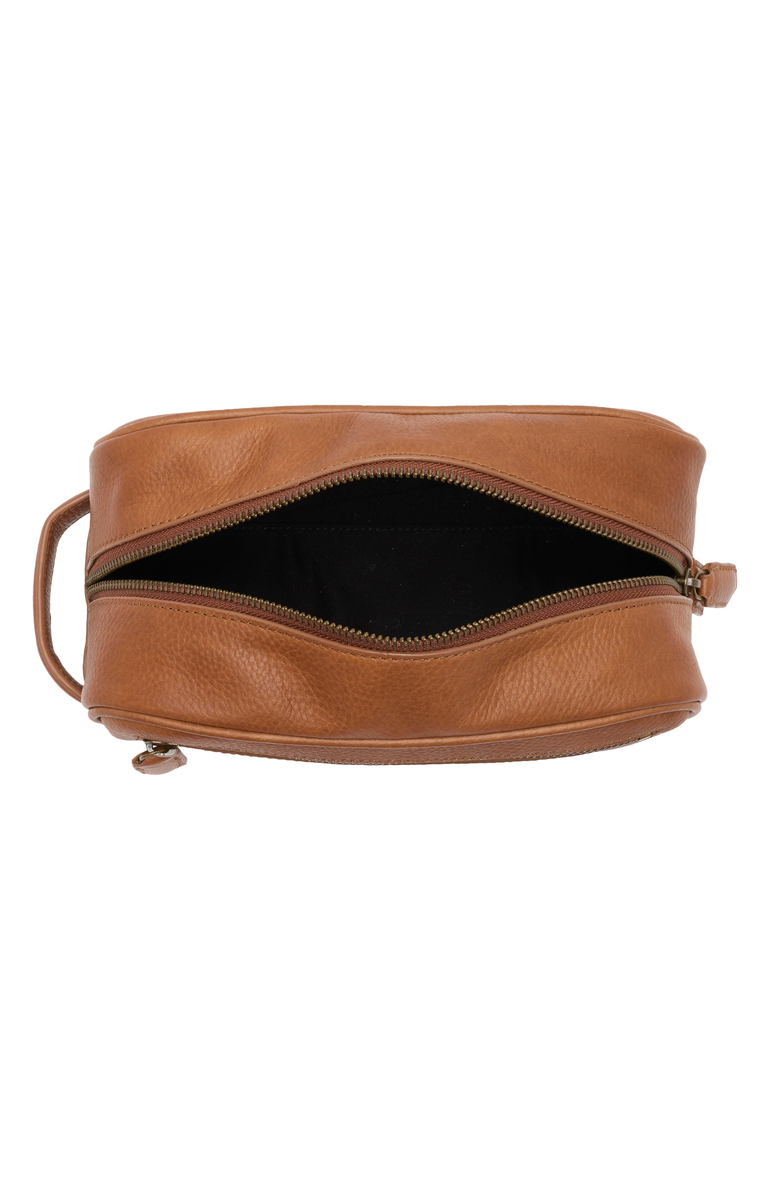 Pebbled Leather Dopp Kit, Alternate, color, TAN