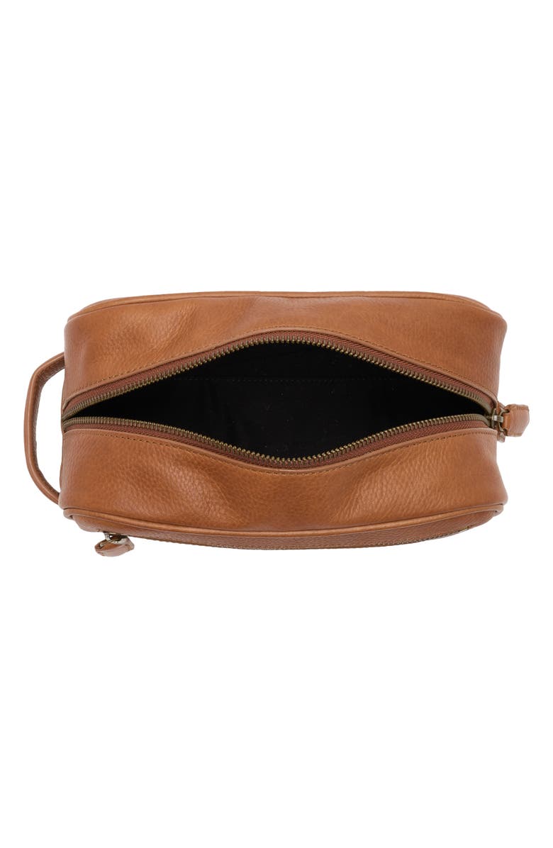 Johnston & Murphy Pebbled Leather Dopp Kit, Alternate, color, Tan