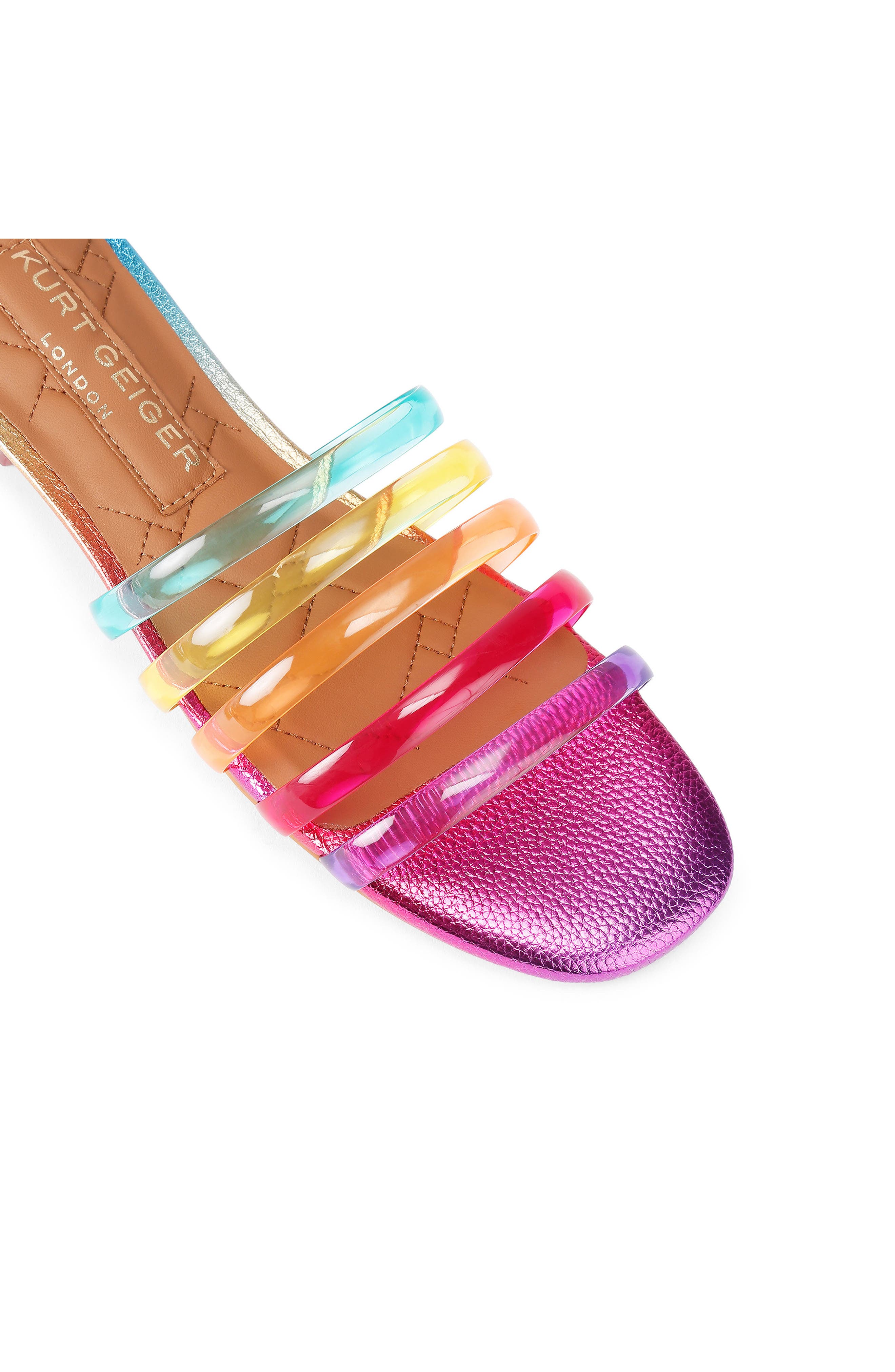 Kurt Geiger London Maddison Slide Sandal, Alternate, color, Rainbow Multi