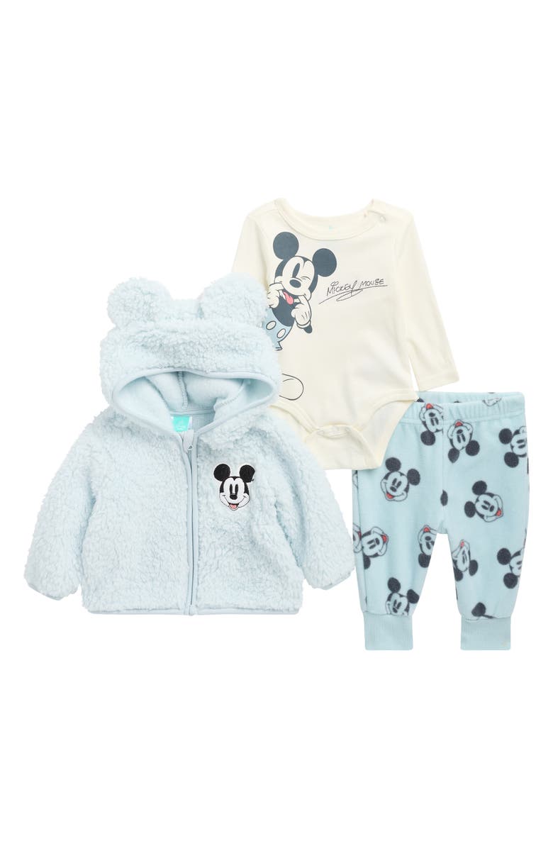 ASSORTED High Pile Fleece Hooded Jacket, Bodysuit & Pants Set, Main, color, Blue