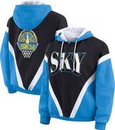 WEAR by Erin Andrews Women's WEAR by Erin Andrews Blue/Black Chicago Sky Colorblock Full-Zip Hoodie Windbreaker Jacket
