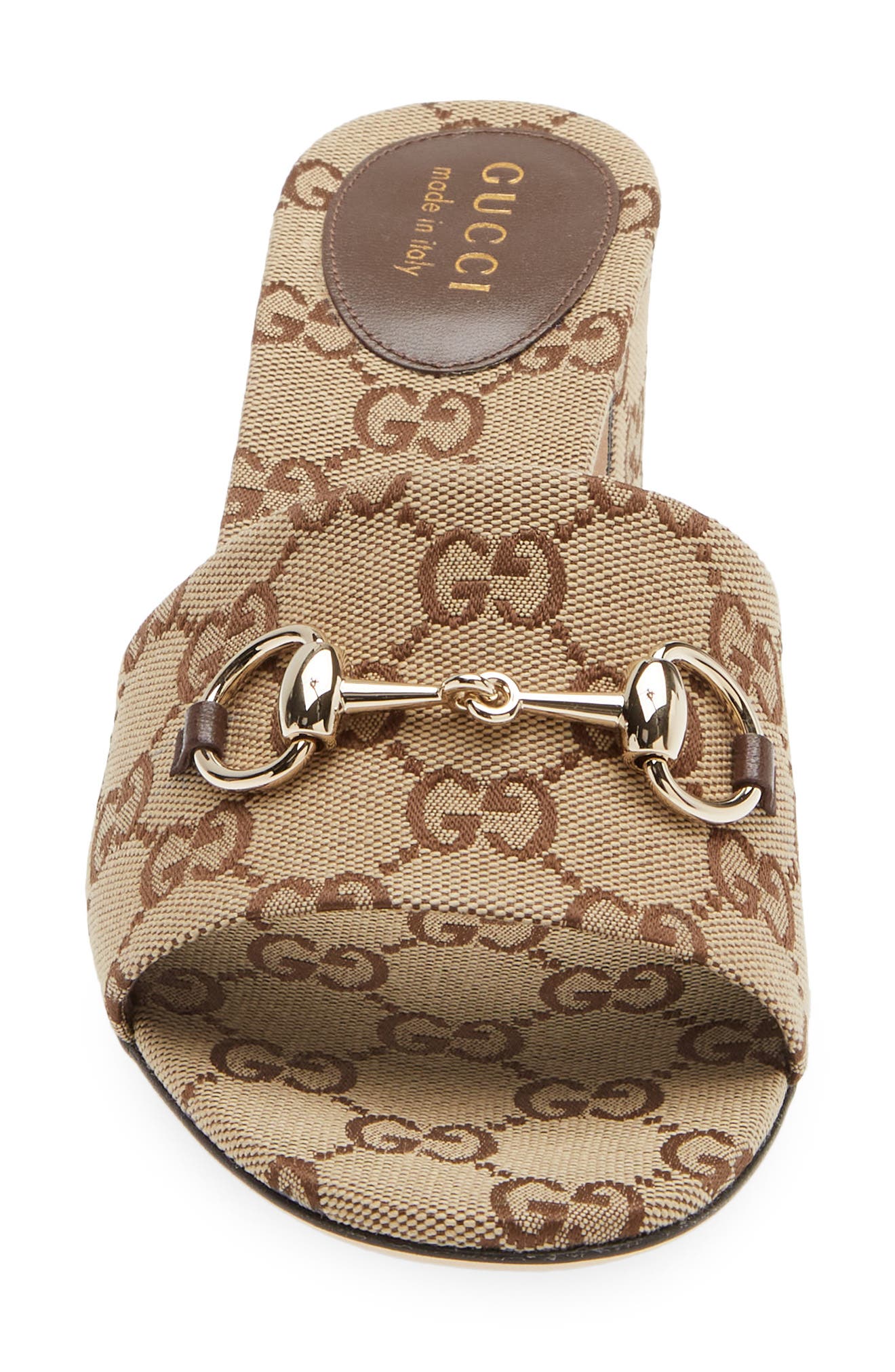 Gucci Siaga Horsebit Slide Sandal, Alternate, color, Beige