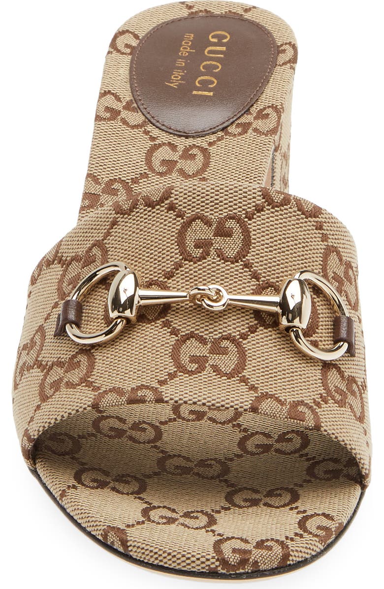 Gucci Siaga Horsebit Slide Sandal, Alternate, color, Beige