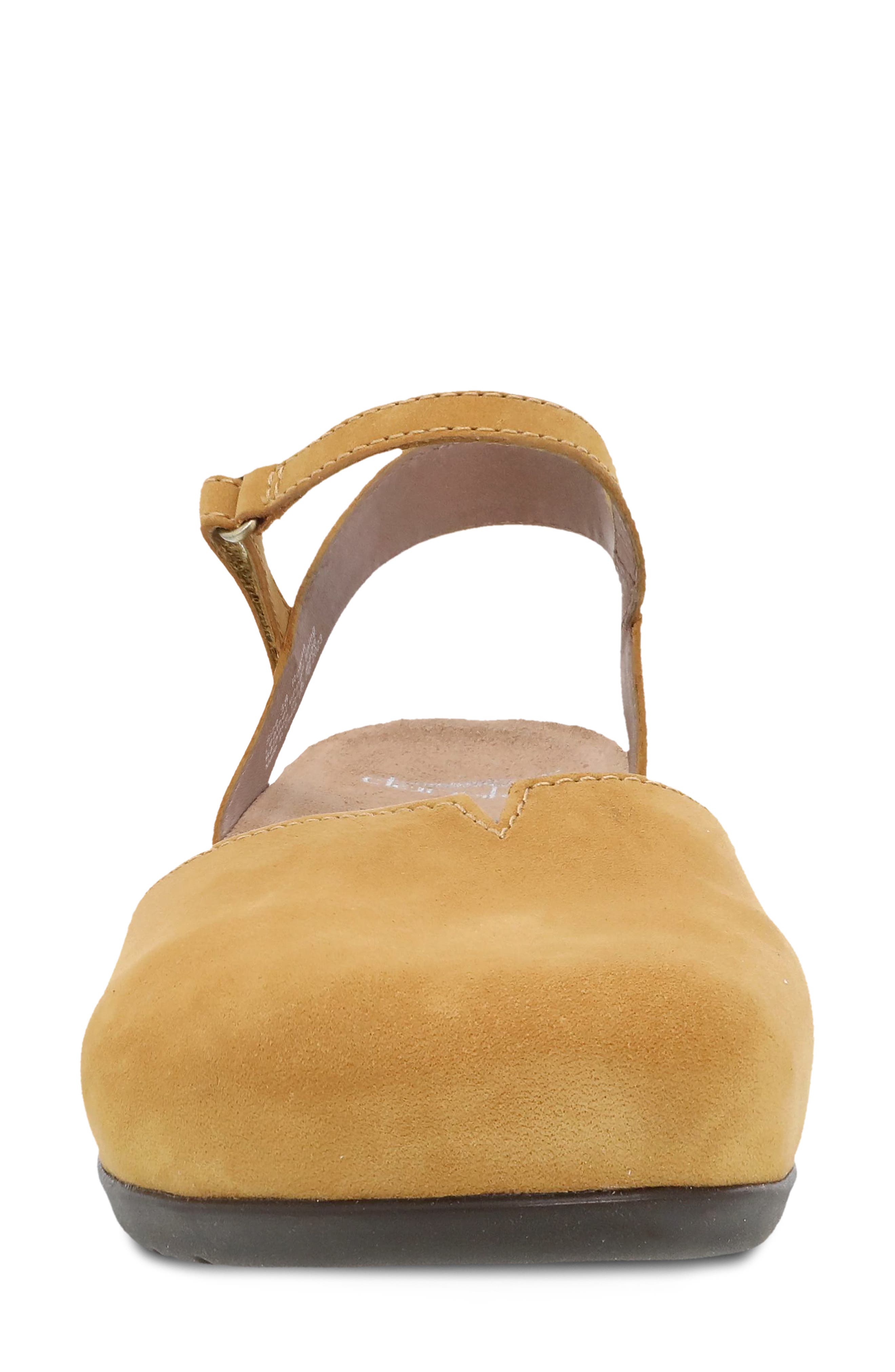 Rowan Flat, Alternate, color, MUSTARD MILLED NUBUCK