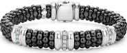 LAGOS Black Caviar Ceramic Diamond Station Bracelet