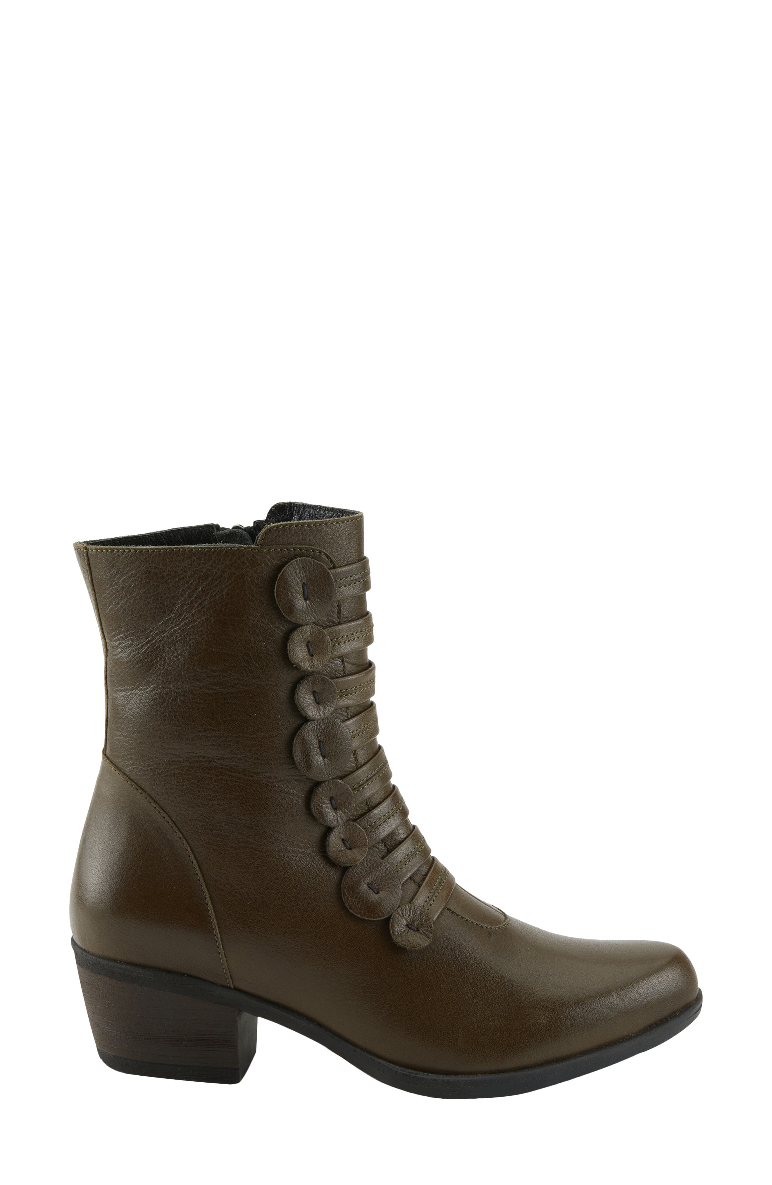 Spring Step Garibaldi Bootie, Alternate, color, Olive Green