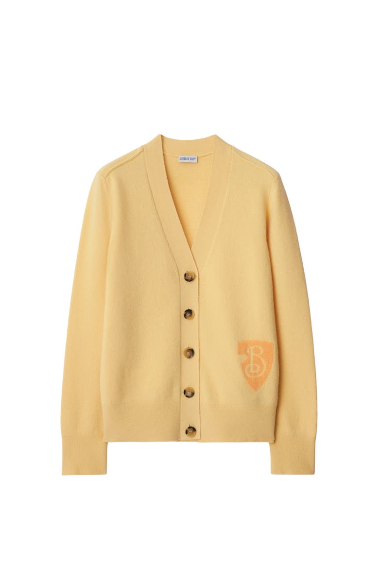 Burberry B Shield Wool Blend Cardigan, Alternate, color, 