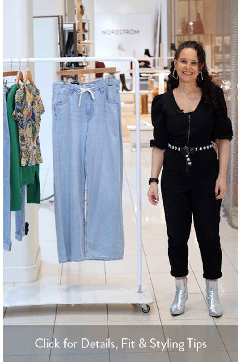 Nella Wide Leg Drawstring Jeans video