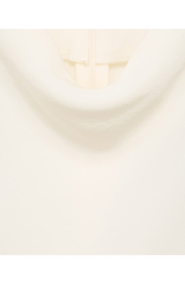 MANGO Drape Collar Sleeveless Top, Alternate, color, Ecru