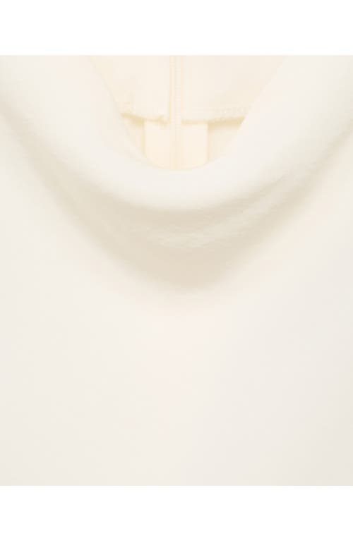 Mango Drape Collar Sleeveless Top In Neutral
