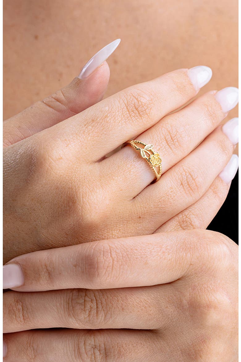 Flower Knot Ring, Alternate, color, GOLD