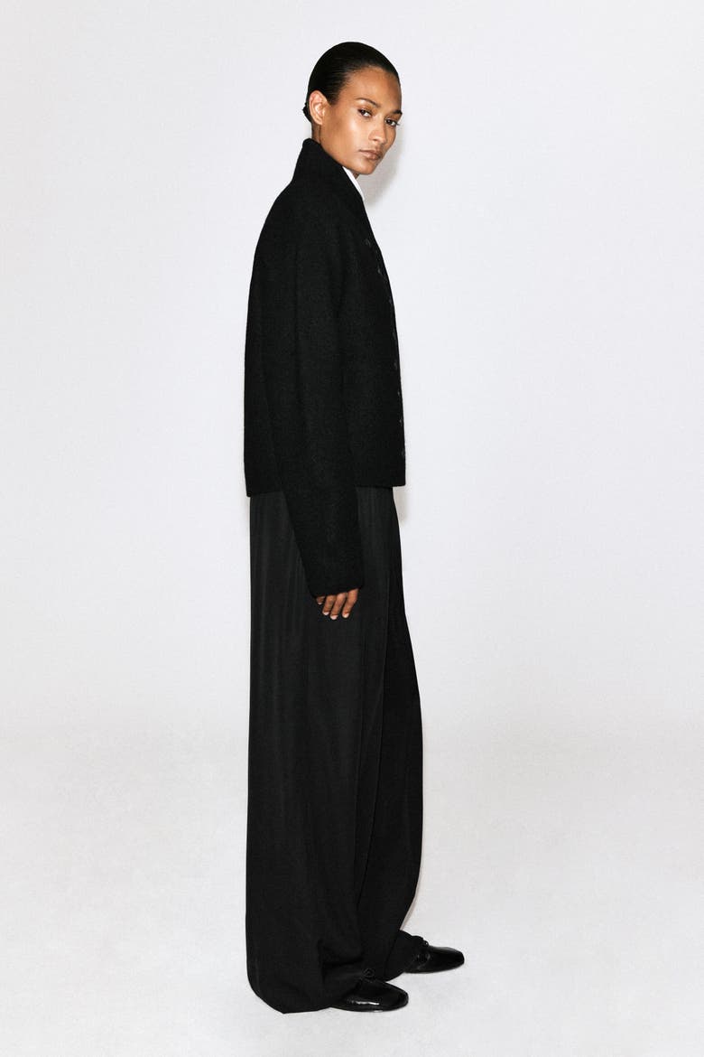 Boiled-Wool Uniform Jacket, Alternate, color, BLACK
