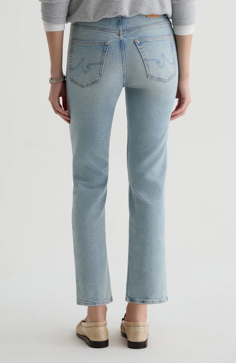 AG Brinley Rip & Repair Mid Rise Straight Leg Jeans, Alternate, color, Riverbend