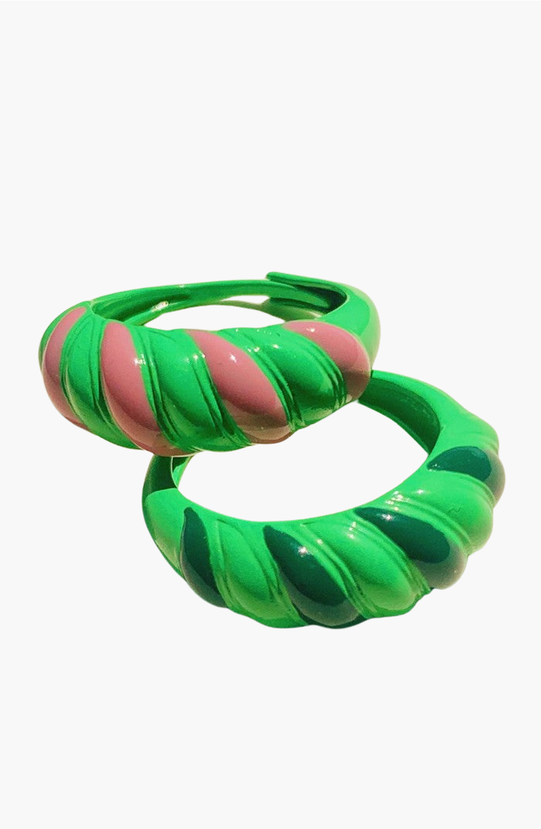 Little Sky Stone Croissant Ring, Alternate, color, Emerald Green