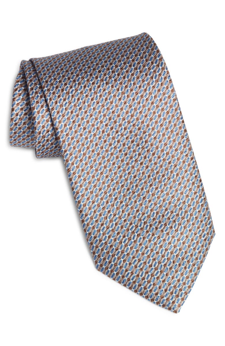 Brioni Neat Silk Tie, Main, color, 