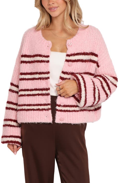 Albertine Bouclé Crop Cardigan