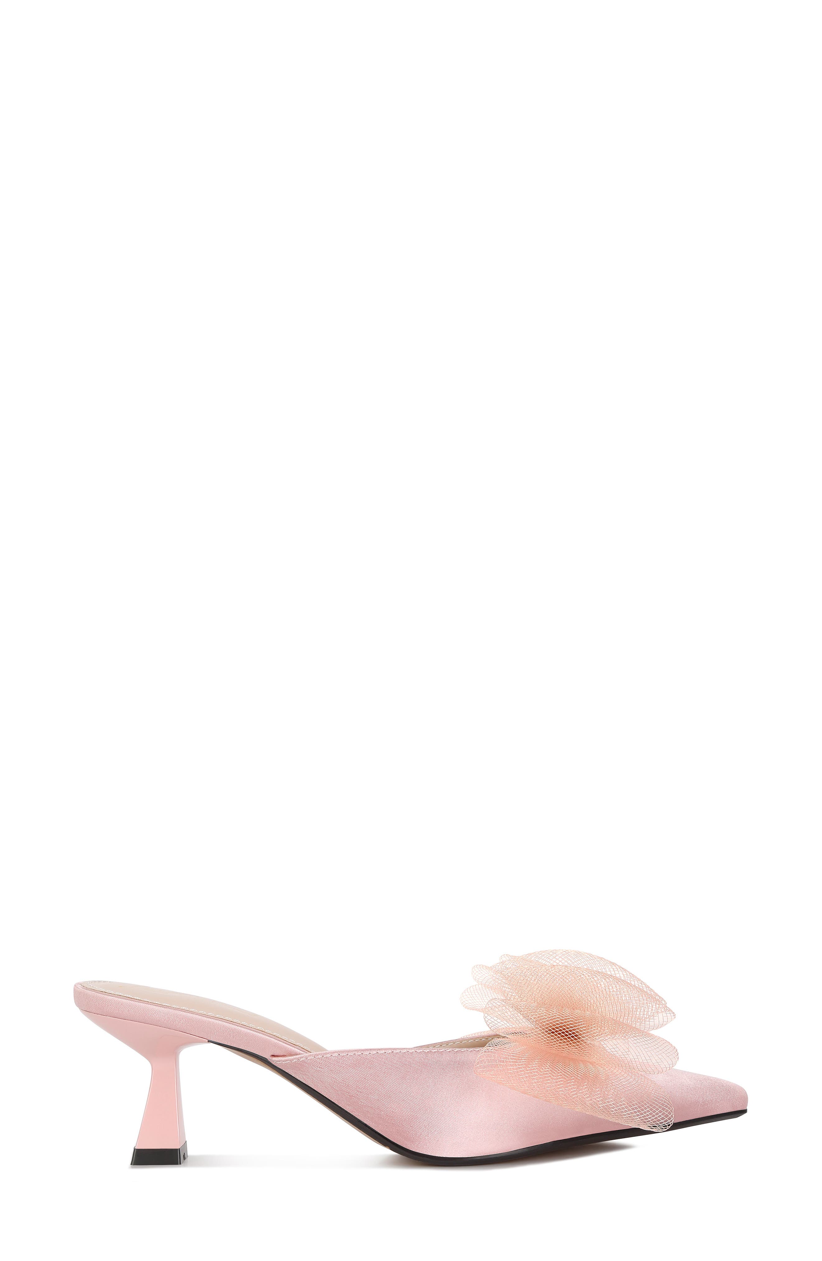 LONDON RAG Asma Bow Embellished Kitten Heel Mule, Alternate, color, Pink