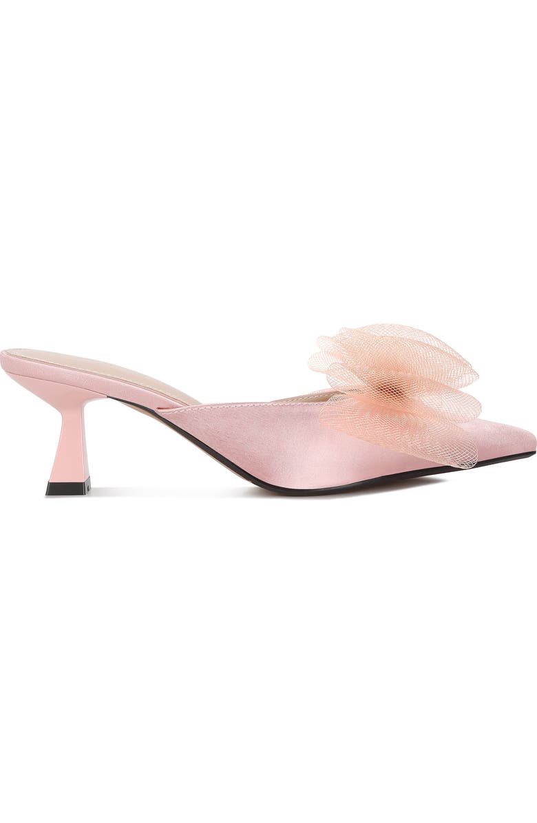 LONDON RAG Asma Bow Embellished Kitten Heel Mule, Alternate, color, Pink