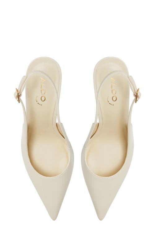 Shop Aldo Seralina Slingback Pointed Toe Pump In Light Beige