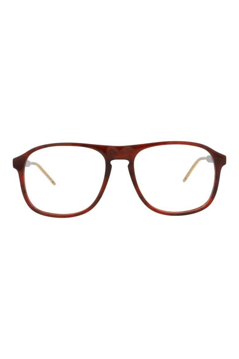 55mm Aviator Optical Glasses, Main, color, HAVANA HAVANA TRANSPARENT