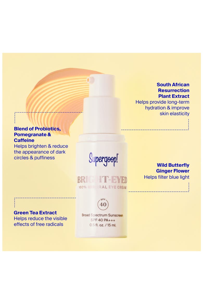 Supergoop! Bright-Eyed Mineral Eye Cream Broad Spectrum SPF 40 Sunscreen, Alternate, color, NO COLOR