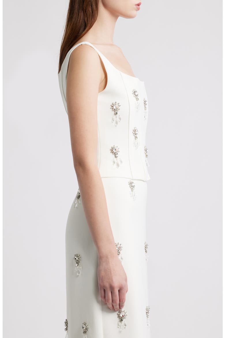 The Ultimate Muse Crystal Corset Top, Alternate, color, WHITE
