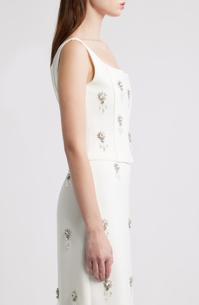 Odd Muse The Ultimate Muse Crystal Corset Top, Alternate, color, White