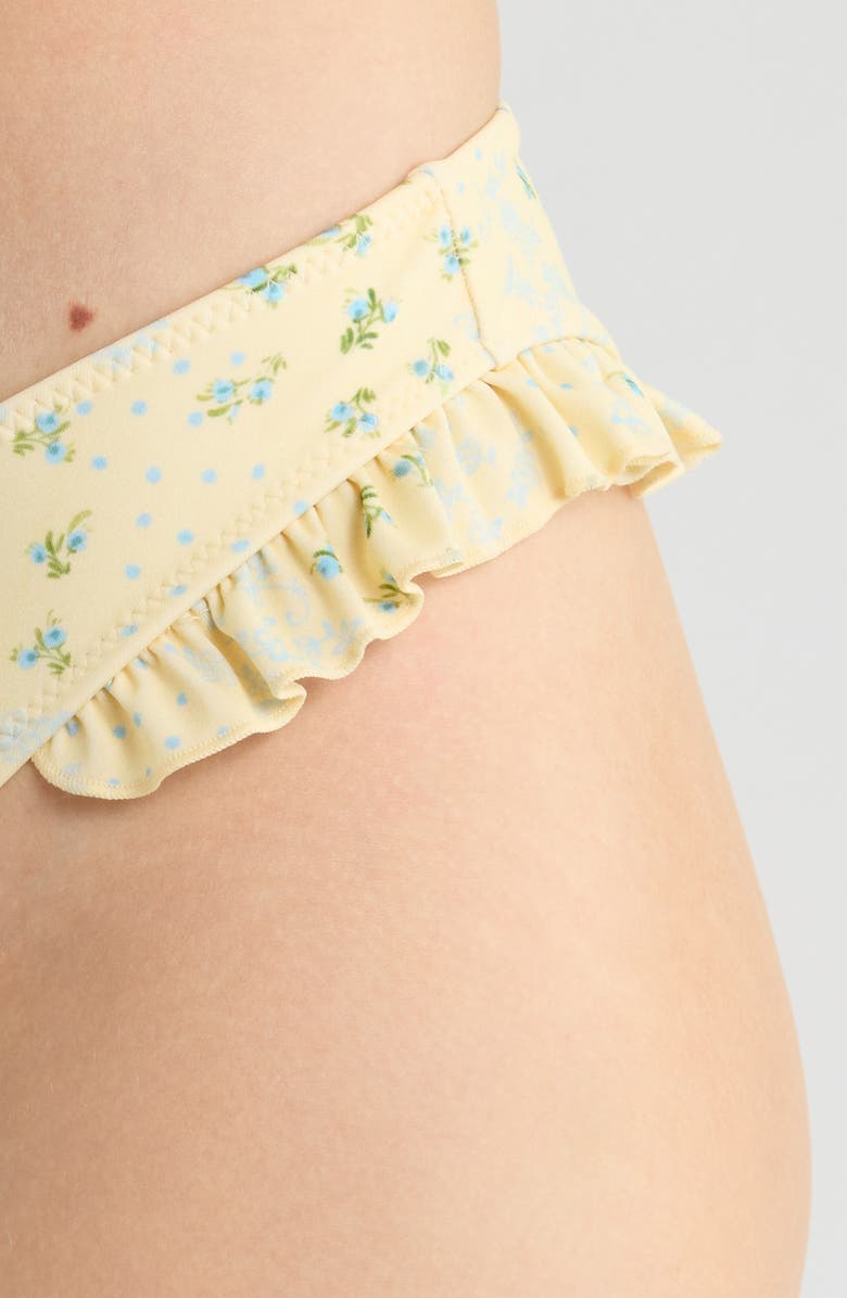 PacSun Flutter Swim Bottoms, Alternate, color, Custard Ditsy