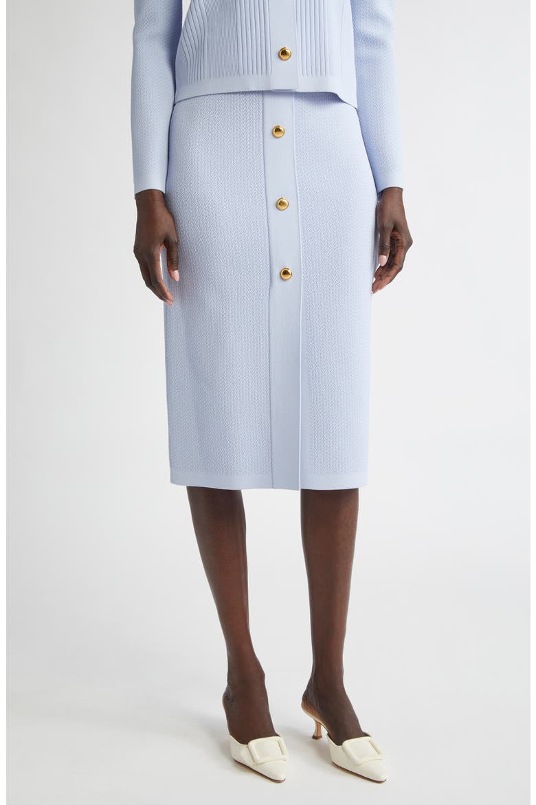 Mixed Stitch Flatback Rib Skirt, Main, color, BLUE LAGOON