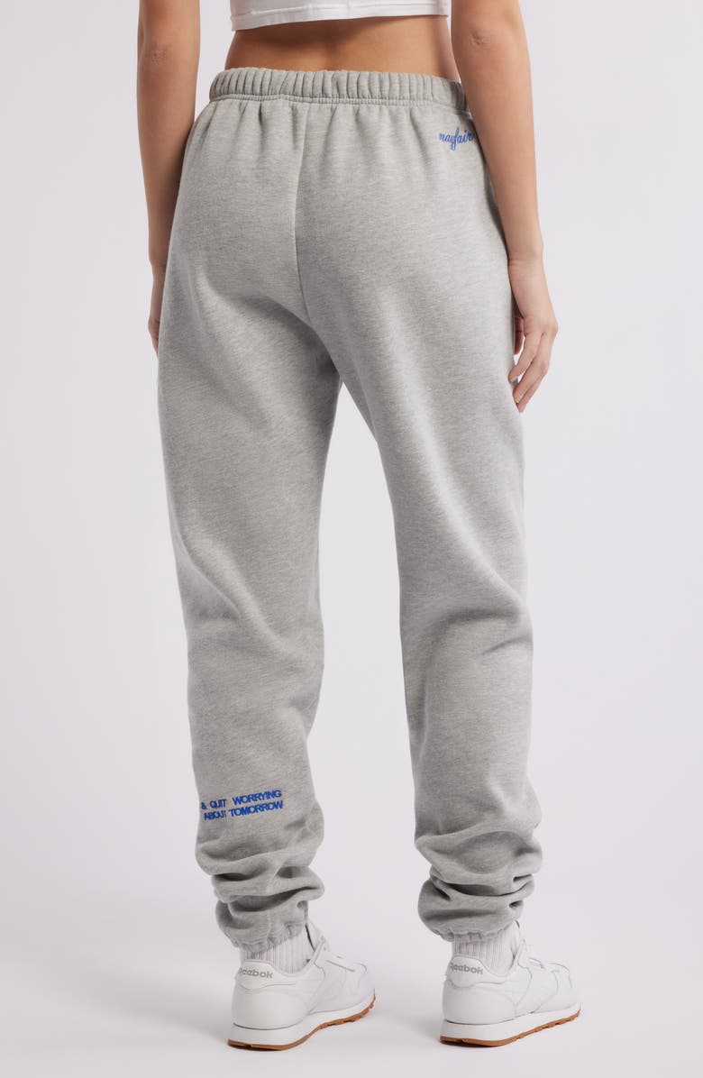 THE MAYFAIR GROUP Enjoy Today Fleece Graphic Joggers, Alternate, color, Grey