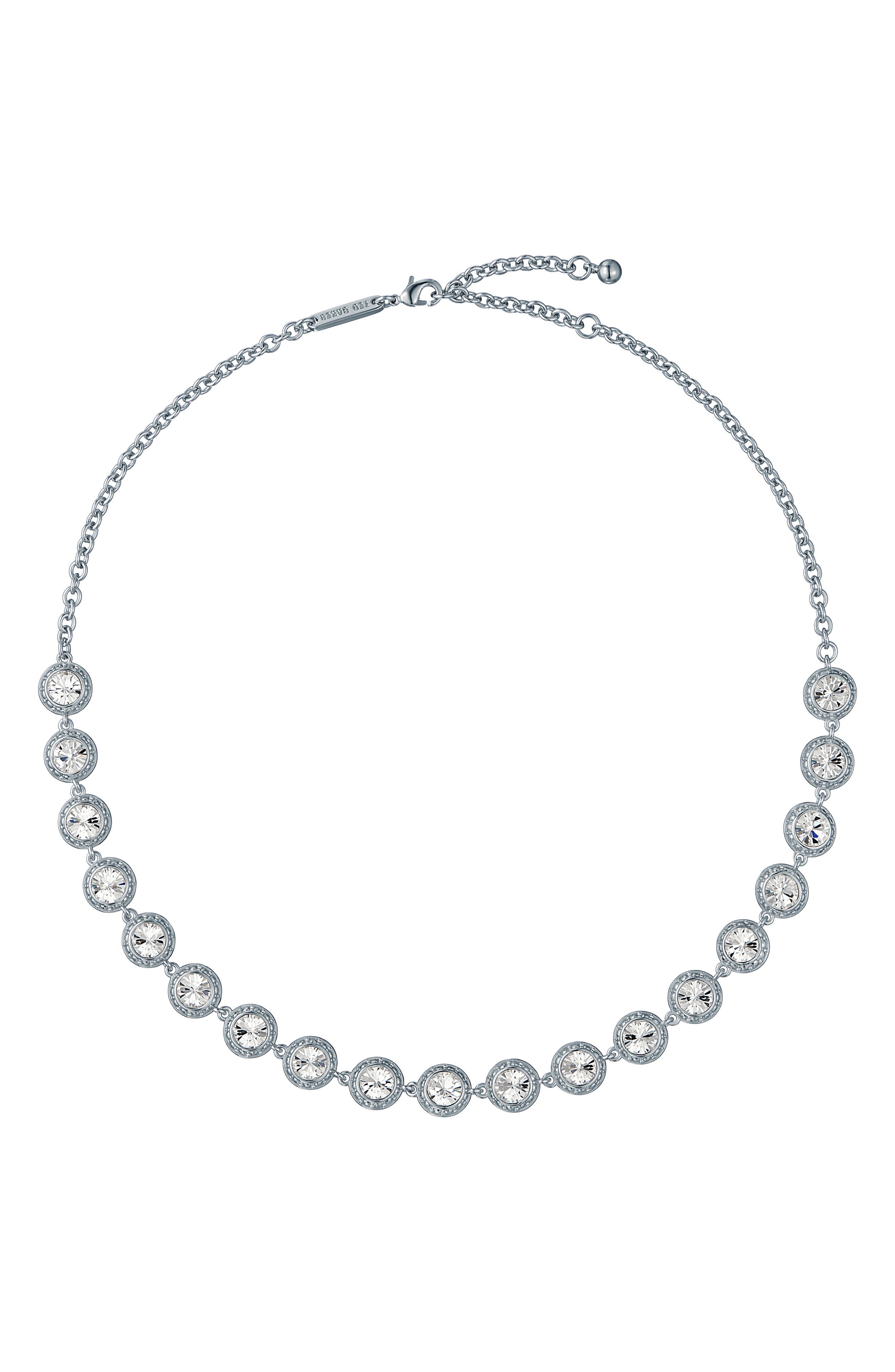 Ted Baker Solanna Solitaire Sparkle Crystal Necklace In Metallic