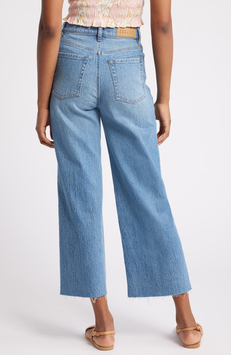 PacSun Cornelia High Waist Wide Leg Crop Jeans, Alternate, color, 