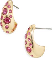 Kurt Geiger London Bombay Pavé CZ Dome Hoop Earrings