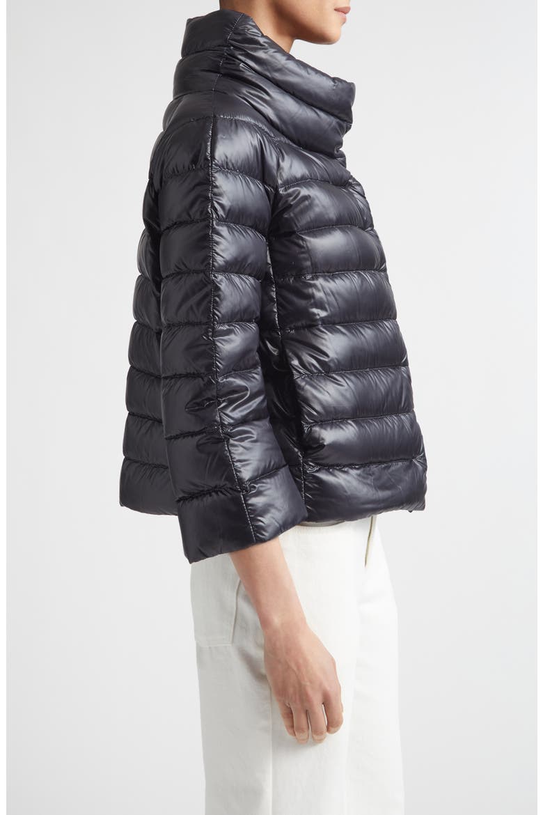Shiny Short Hooded Down Puffer Jacket, Alternate, color, 9004 CELESTE