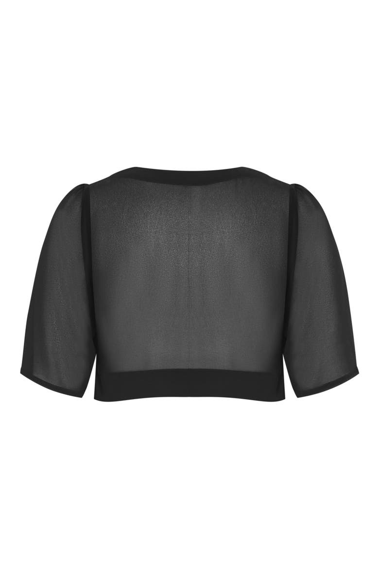 Chiffon Shrug, Alternate, color, BLACK