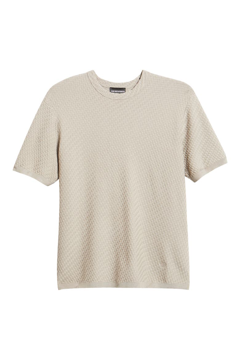 Short Sleeve Basket Stitch Sweater, Alternate, color, SOLID DARK BEIGE