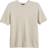 Emporio Armani Short Sleeve Basket Stitch Sweater