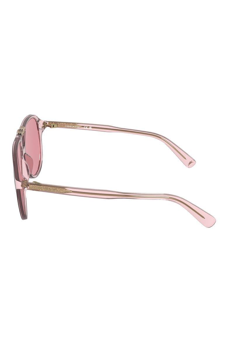 Roseau 58mm Aviator Sunglasses, Alternate, color, TRANSPARENT PINK
