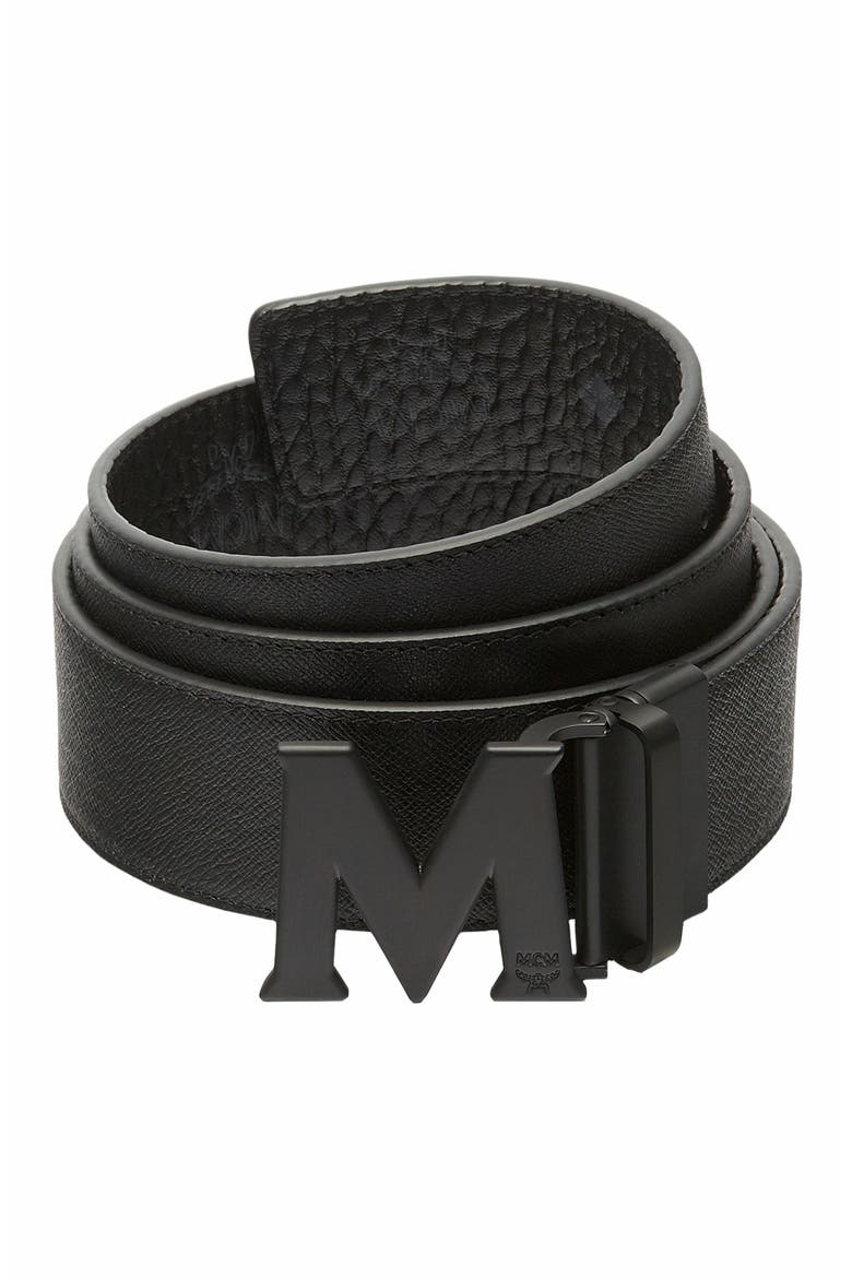 Claus M Reversible Belt 1.75 inches in Visetos, Alternate, color, BLACK