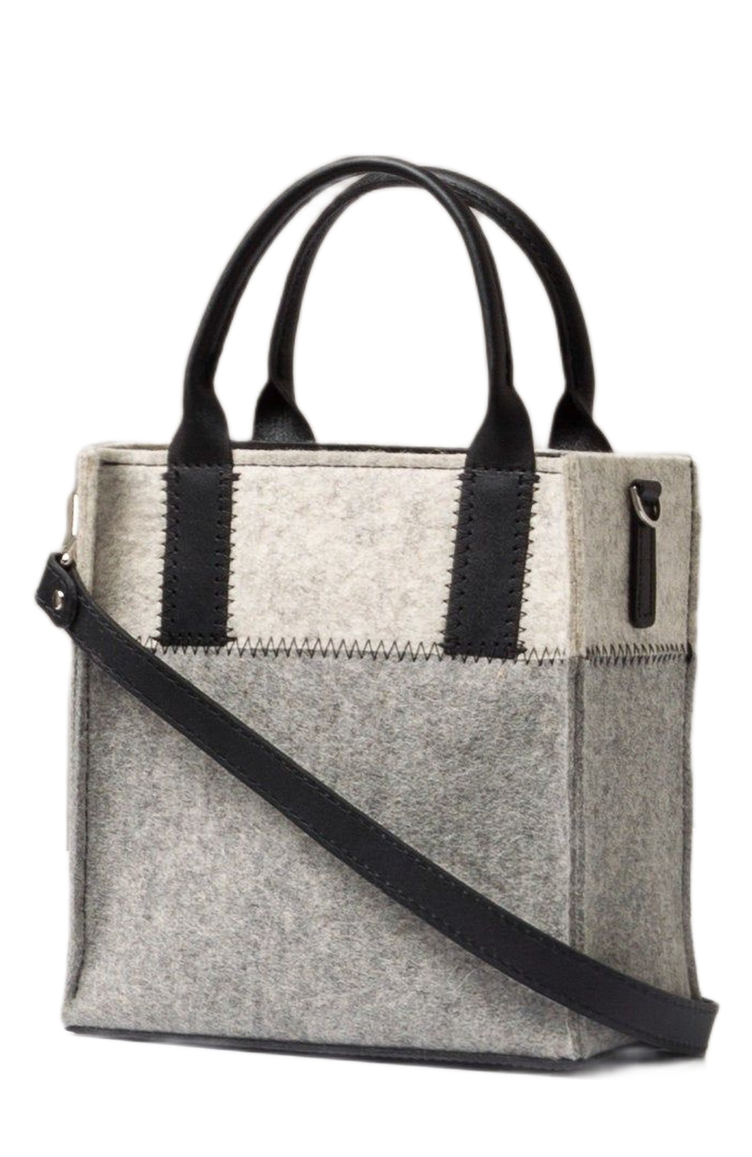 Jaunt Merino Wool Mini Tote, Alternate, color, Granite  / Black